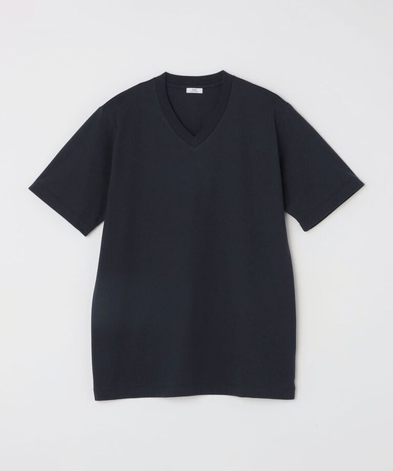 SHIPS「SHIPS: 抗菌・防臭 NANO-FINE（R） コットン Vネック Tシャツ」|Tシャツ・カットソー|ネイビー
