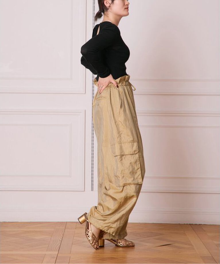IENA LA BOUCLE「babaco/ババコ Twisted cotton back tied ロングスリーブプルオーバー BA01-CR25」|Tシャツ・カットソー|