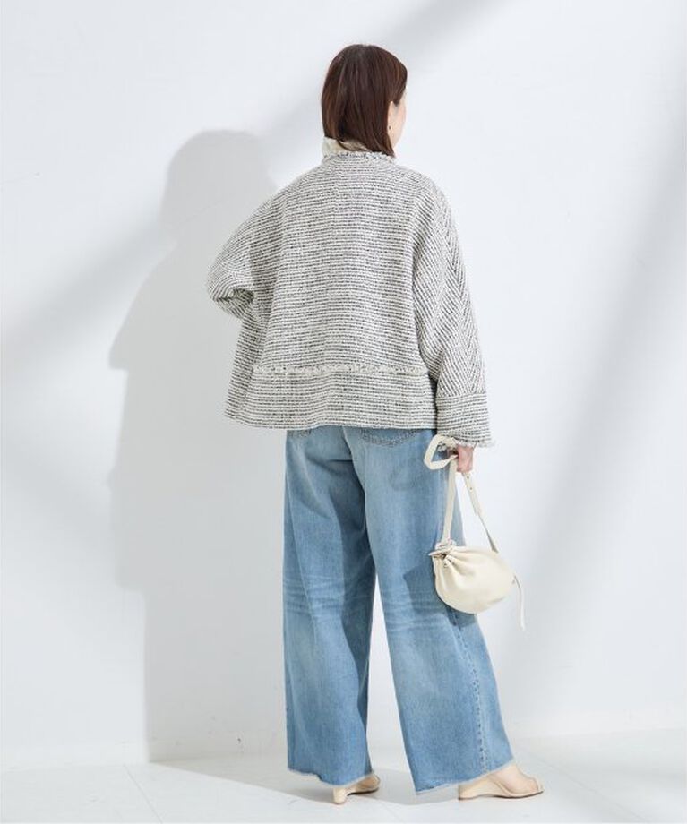 journal standard L'essage「GIOLICA ツイードVネック ジャケット」|ノーカラージャケット|