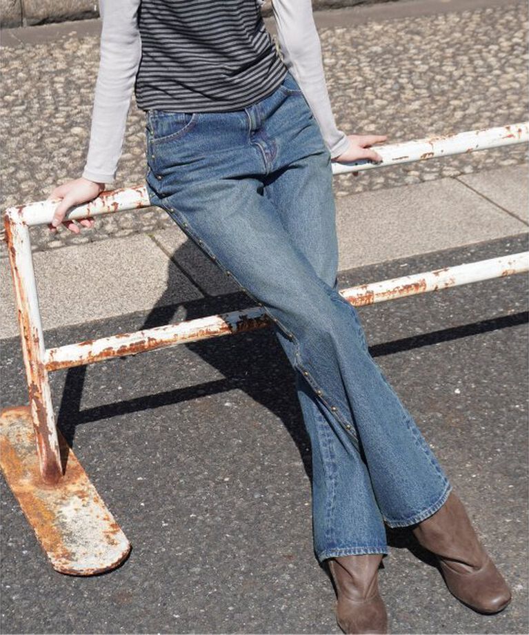 Oriens JOURNAL STANDARD「別注【Cimarron×Oriens】STUDS Denim：スタッズデニム」|デニム|ブルー C