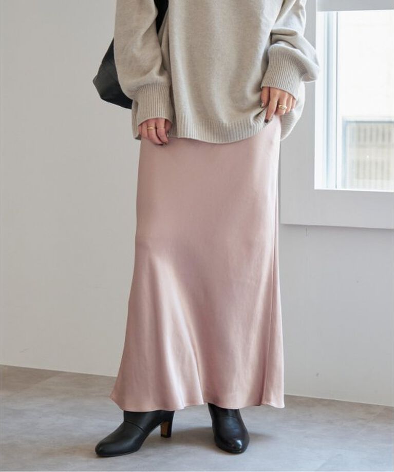 Spick and Span「サテンフレアスカート」|スカート|