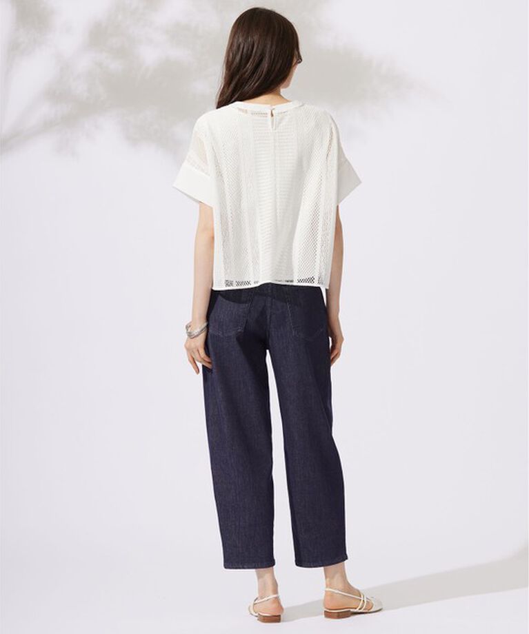 自由区「【カタログ掲載・洗える】レースエッジ Tシャツ&タンクトップセット トップス」|Tシャツ・カットソー|