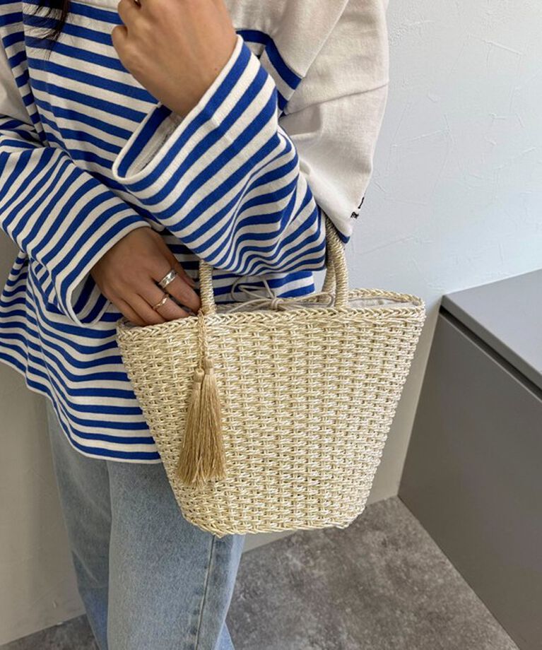 fredy emue「タッセルメタリックフィルムカゴバッグ」|かごバッグ|