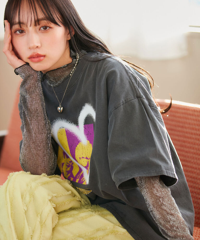 VIS「ラメシアーインナープルオーバー【洗える】」|Tシャツ・カットソー|