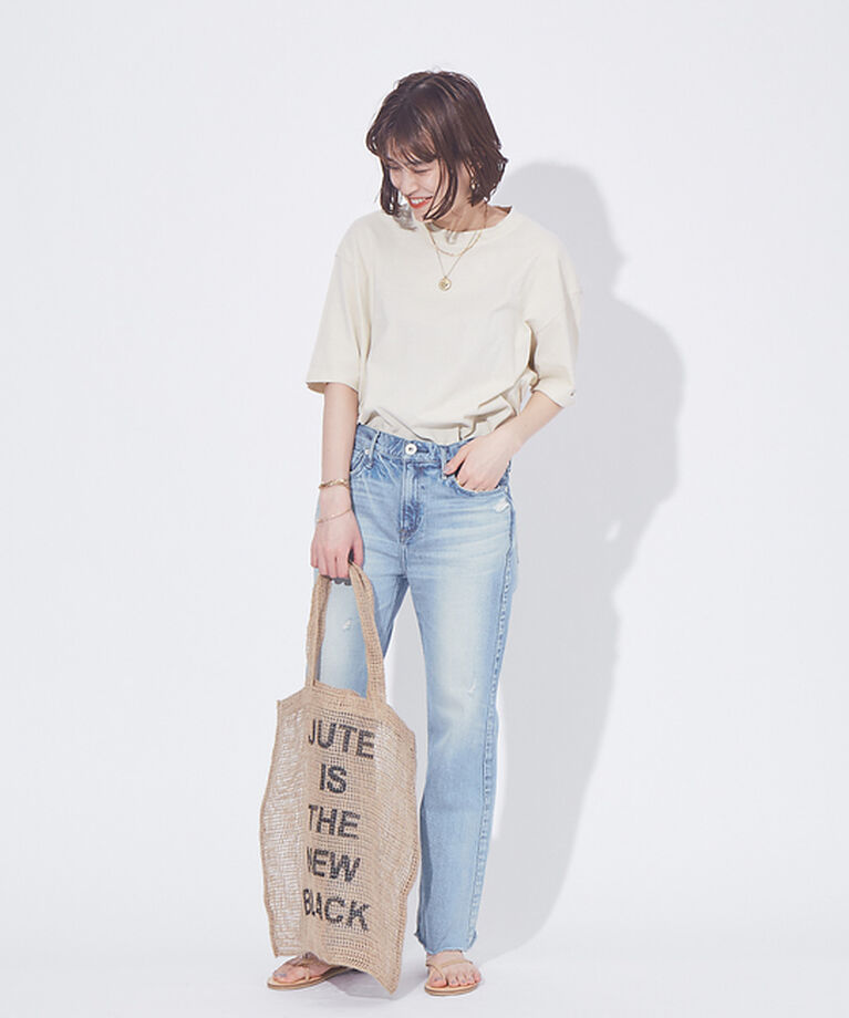Rouge vif「ピースダイコットンチュニックTシャツ」|Tシャツ・カットソー|