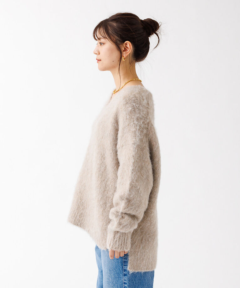 Rouge vif「【一部店舗限定】 　シャギーフォルムVネックニット」|ニット・セーター|