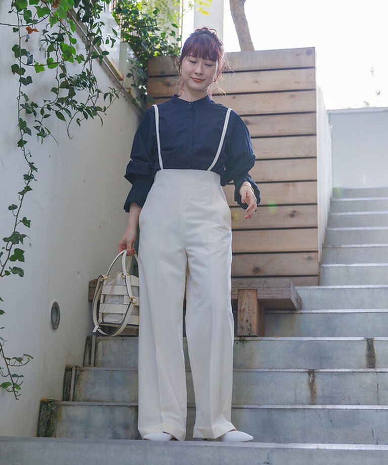 Rouge vif「ハイウエストサスペンダーワイドパンツ」|その他|