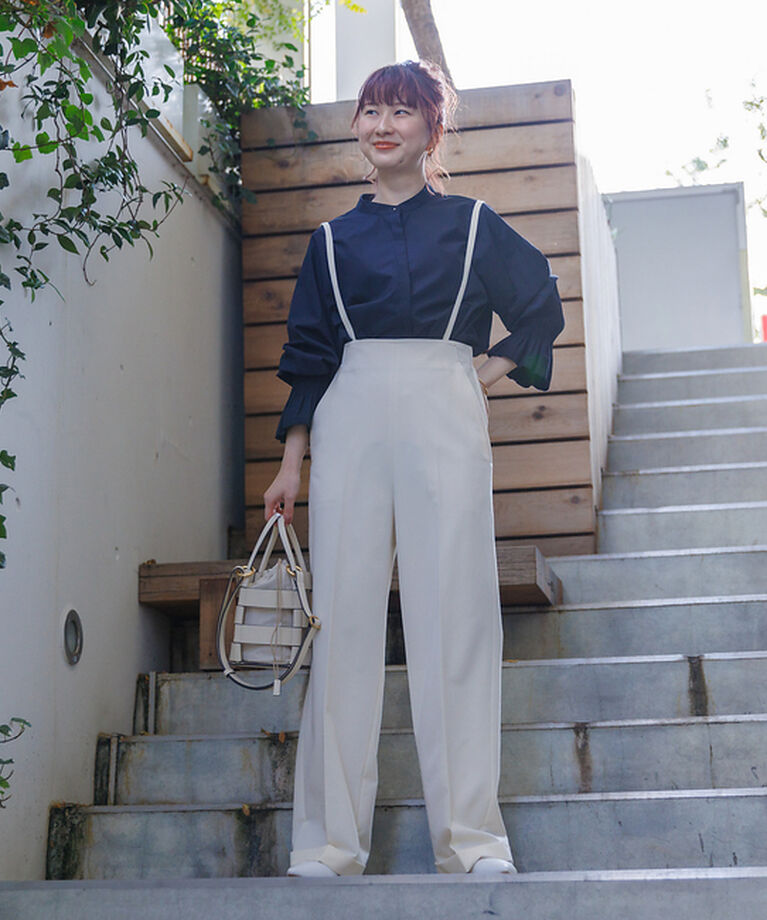 Rouge vif「ハイウエストサスペンダーワイドパンツ」|その他|