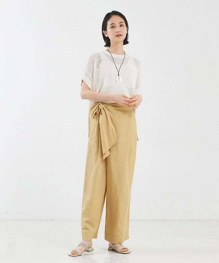 qualite「ライトリネンラップパンツ」|その他|
