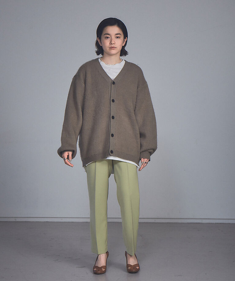 NOMINE「モヘアライク シャギーオーバーサイズ カーディガン レディース」|カーディガン|