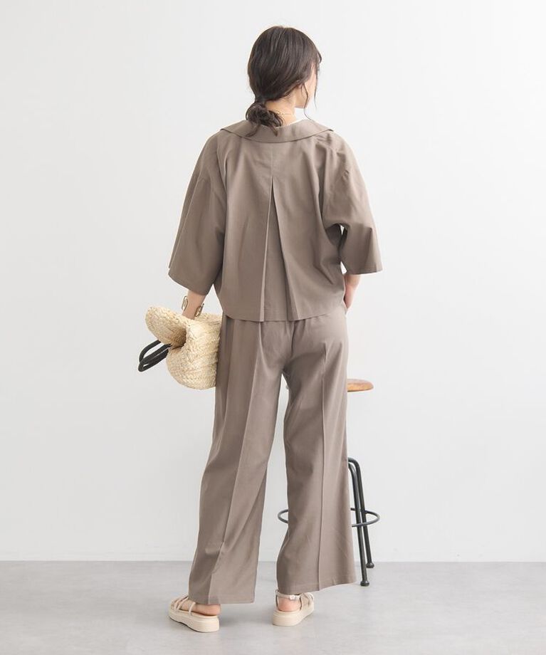 earth music&ecology「リラックスイージーパンツ　25SS リネン 接触冷感 UVカット セットアップ可 夏」|その他|