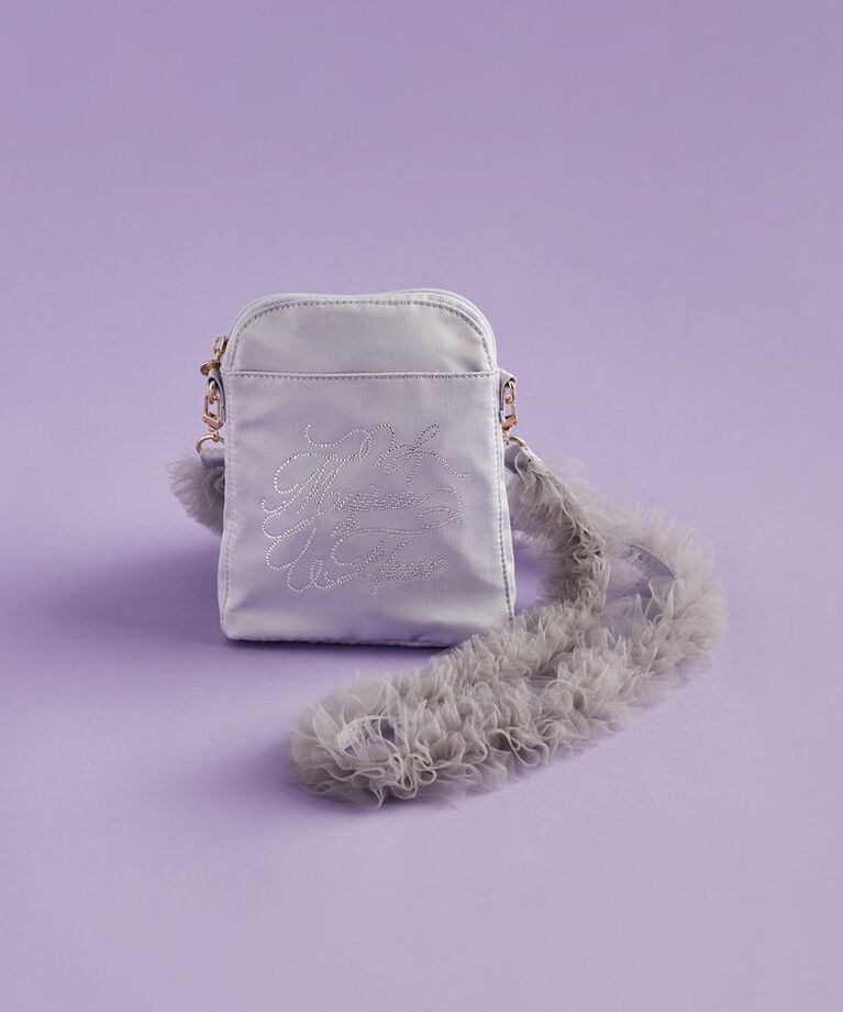 Maison de FLEUR「EC限定チュールハンドルラインストーンショルダー　ポシェット」|ショルダー・メッセンジャー|グレイッシュブルー
