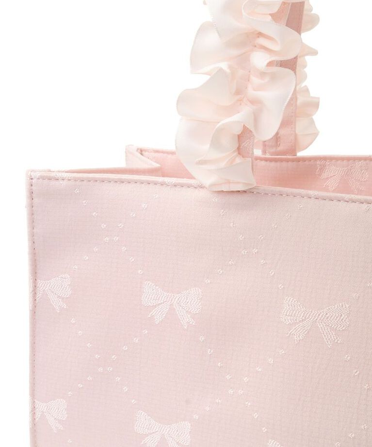 Maison de FLEUR「EC限定リボン柄ジャカードスクエアトートM」|トートバッグ|