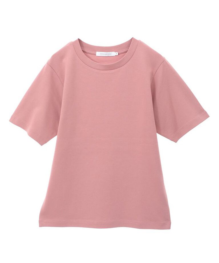 AMERICAN HOLIC「きれいめコットンベーシックTシャツ(5分袖)」|Tシャツ・カットソー|