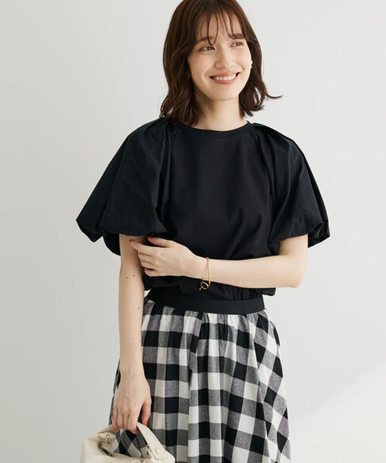  「・SUGAR SPOON バルーンスリーブTシャツ」|Tシャツ・カットソー|ブラック