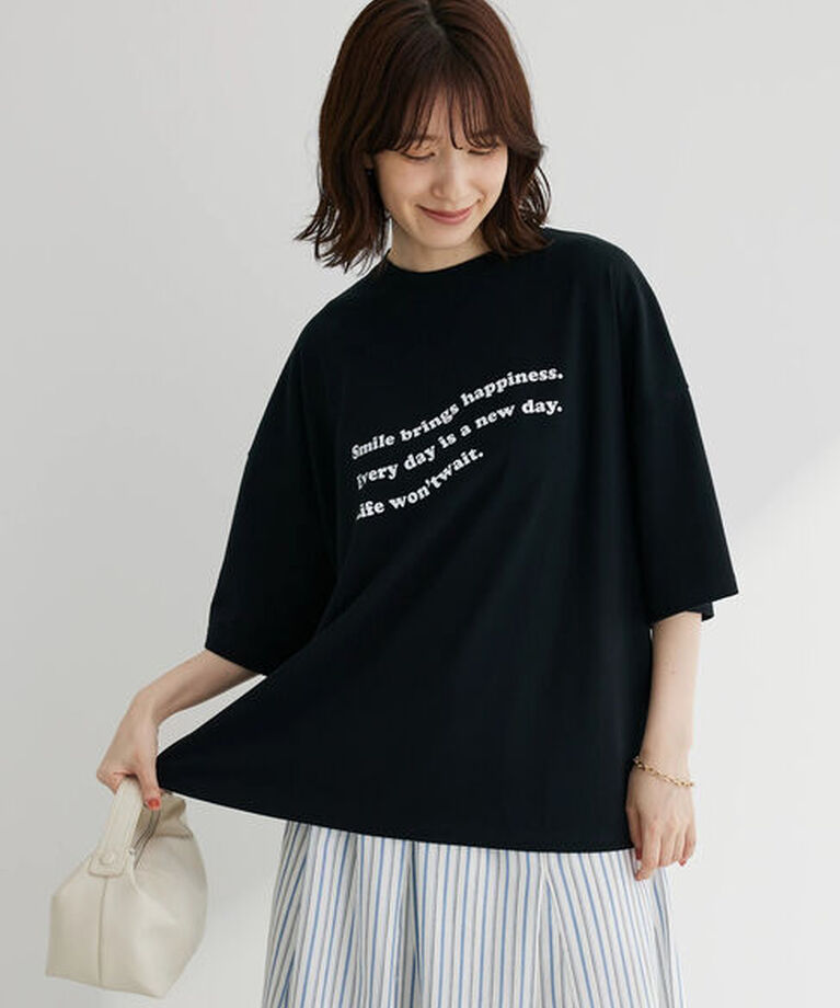  「・Petit Fleur ウェーブロゴptTシャツ」|Tシャツ・カットソー|