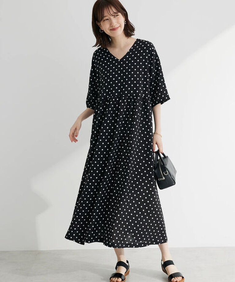 Green Parks「・novem9　ドットpt　Aラインワンピース」|ワンピース|