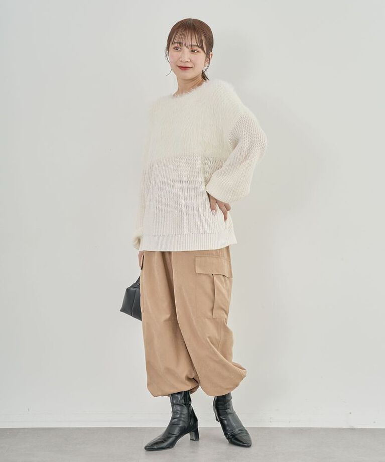 Green Parks「・Petit Fleur シャギーキリカエニット」|ニット・セーター|