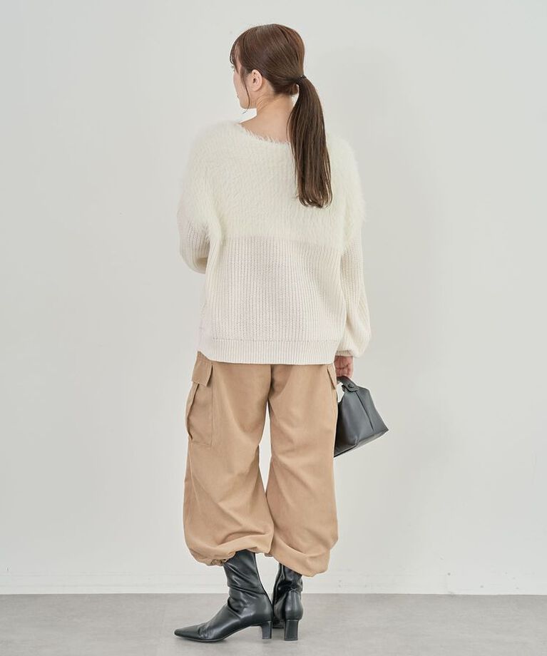 Green Parks「・Petit Fleur シャギーキリカエニット」|ニット・セーター|
