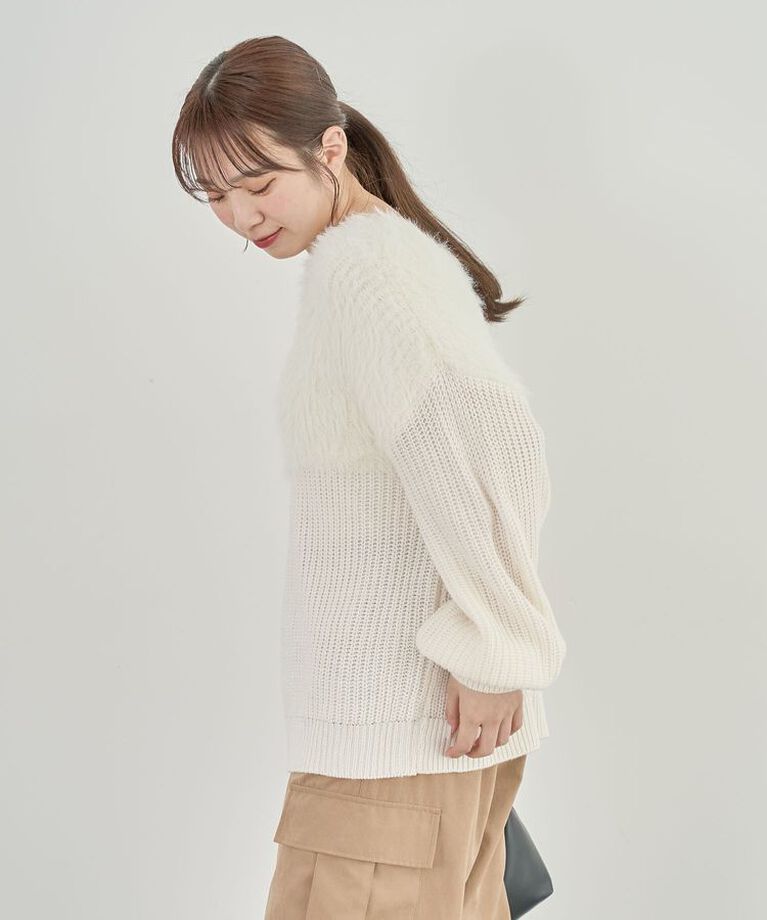 Green Parks「・Petit Fleur シャギーキリカエニット」|ニット・セーター|
