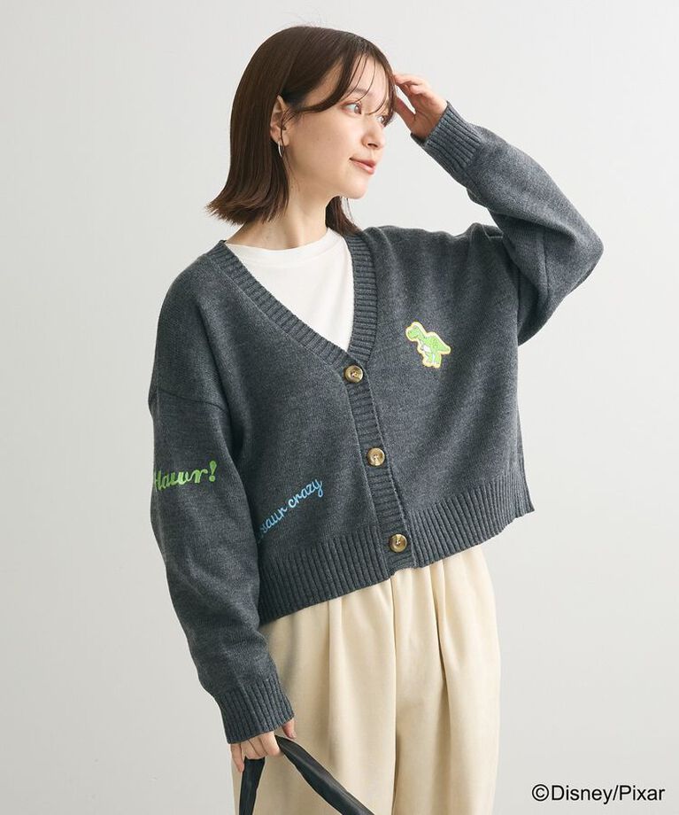 Green Parks「トイストーリー/ワッペンショート丈カーディガン」|カーディガン|Gray Mixture
