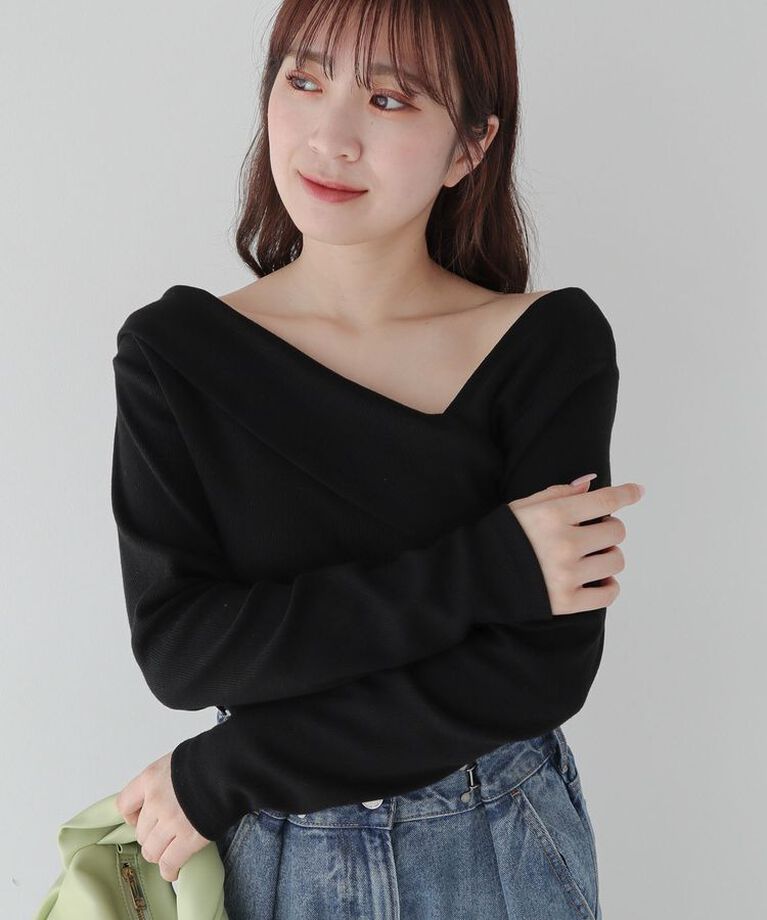 Green Parks「・swing by クロスネックプルオーバー」|Tシャツ・カットソー|