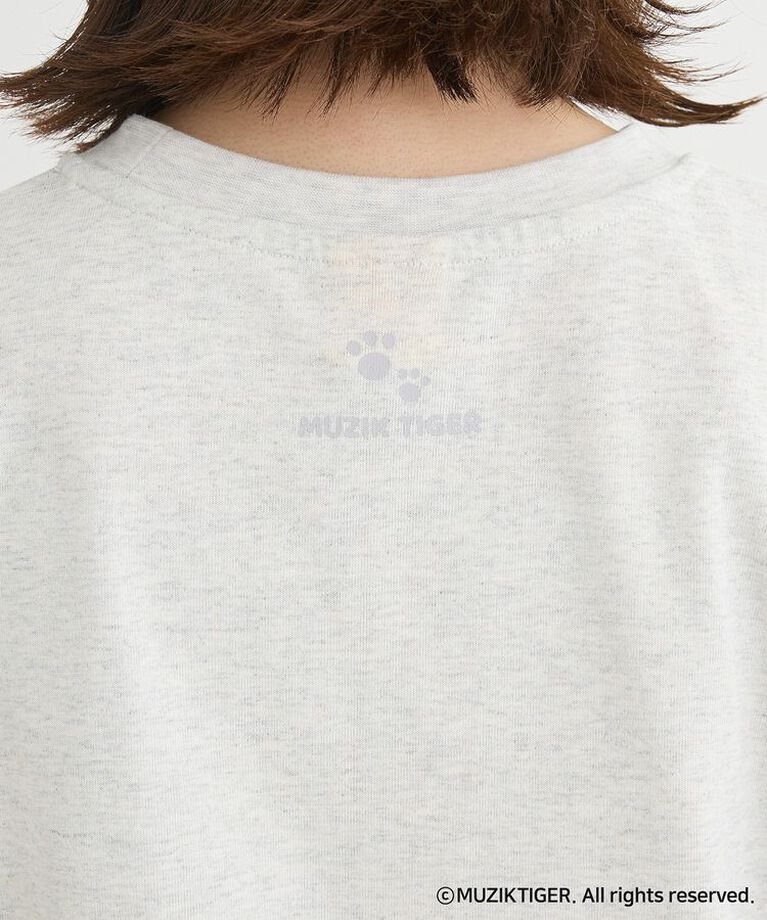 Green Parks「ムジークタイガー/裾ドロスト刺繍Tシャツ」|Tシャツ・カットソー|