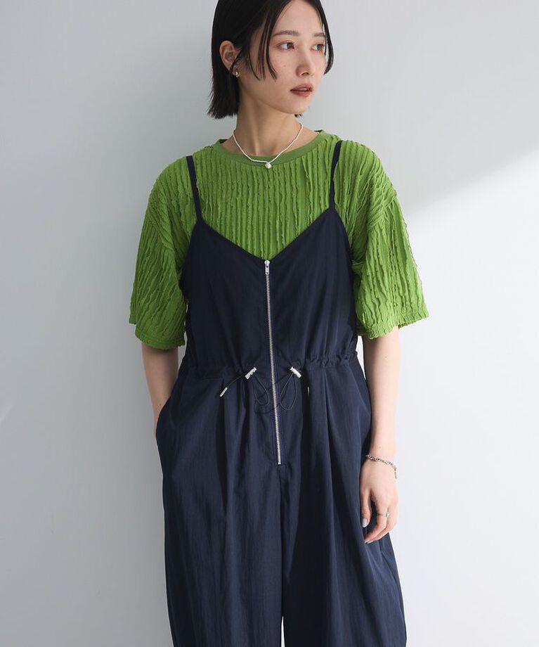 Green Parks「5分袖フリルカットプルオーバー」|Tシャツ・カットソー|