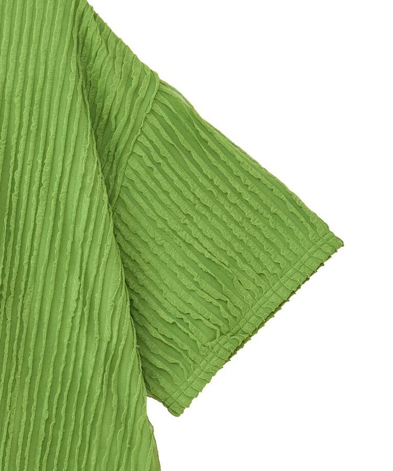 Green Parks「5分袖フリルカットプルオーバー」|Tシャツ・カットソー|