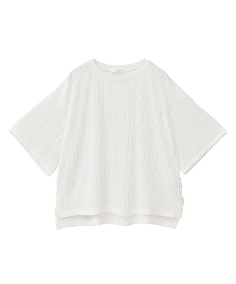 Green Parks「5分袖フリルカットプルオーバー」|Tシャツ・カットソー|