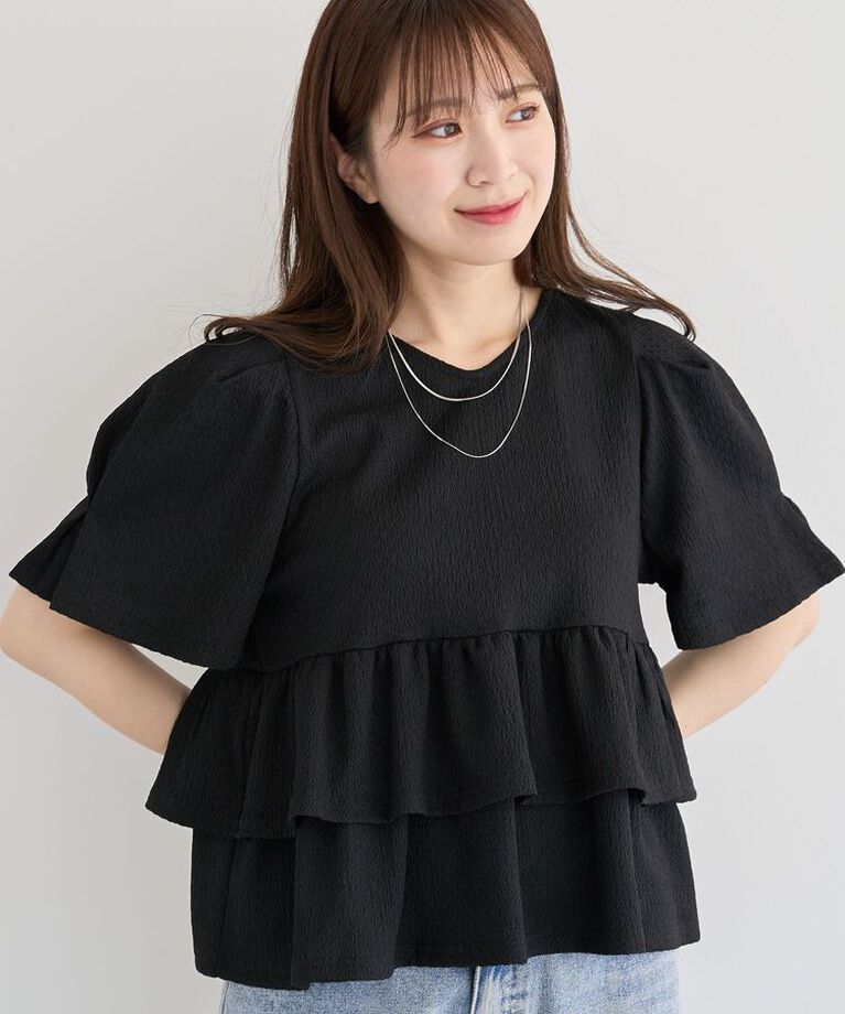 Green Parks「・PetitFleur 2wayダイヤ柄プルオーバー」|Tシャツ・カットソー|