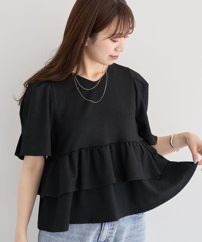 Green Parks「・PetitFleur 2wayダイヤ柄プルオーバー」|Tシャツ・カットソー|
