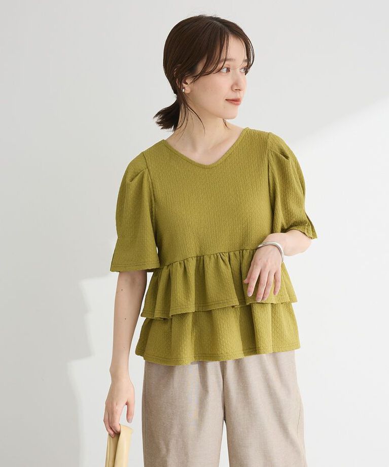 Green Parks「・PetitFleur 2wayダイヤ柄プルオーバー」|Tシャツ・カットソー|Green