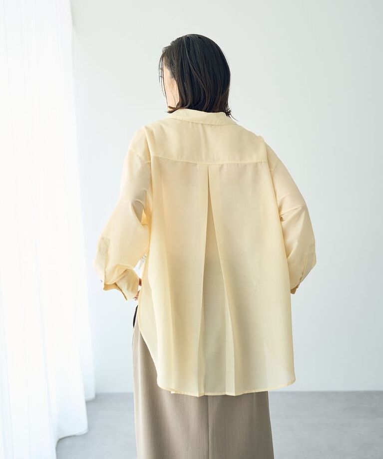 YECCA VECCA「サイドスリットシアーシャツ」|シャツ・ブラウス|