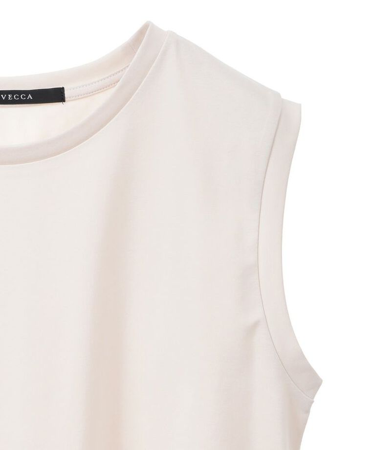YECCA VECCA「コットンスムースノースリーブトップス」|Tシャツ・カットソー|