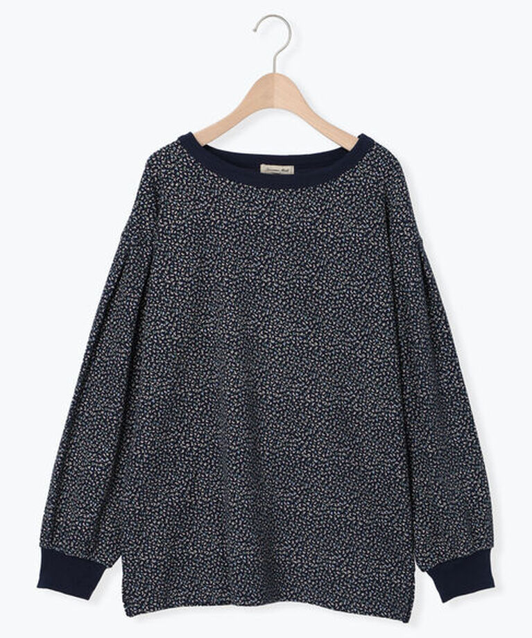 Samansa Mos2「ワッフルフリルメロー花柄カットソー」|Tシャツ・カットソー|