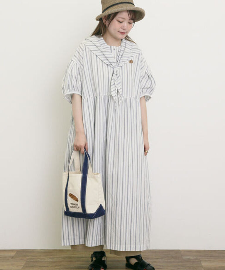 Samansa Mos2「【MAISON KAYSER】三角巾付きワンピース【S/Mサイズ】」|ワンピース|