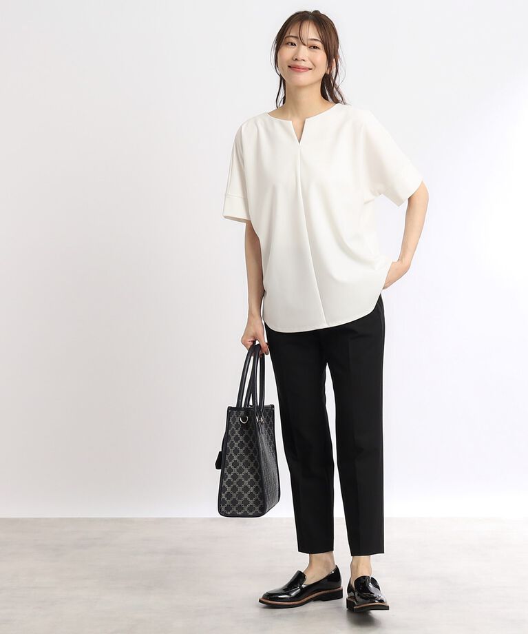 Reflect「【SALE／UVカット／接触冷感／マシンウォッシュ可】スキッパーネックブラウス」|Tシャツ・カットソー|