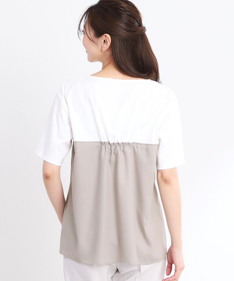 Reflect「【UVカット／接触冷感／マシンウォッシュ可能】レイヤード風ジャージブラウス」|Tシャツ・カットソー|