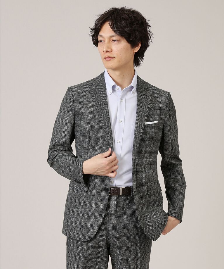 TAKEO KIKUCHI「【抗菌防臭】COOL DOTS（R）グレンチェック ジャケット」|テーラードジャケット|
