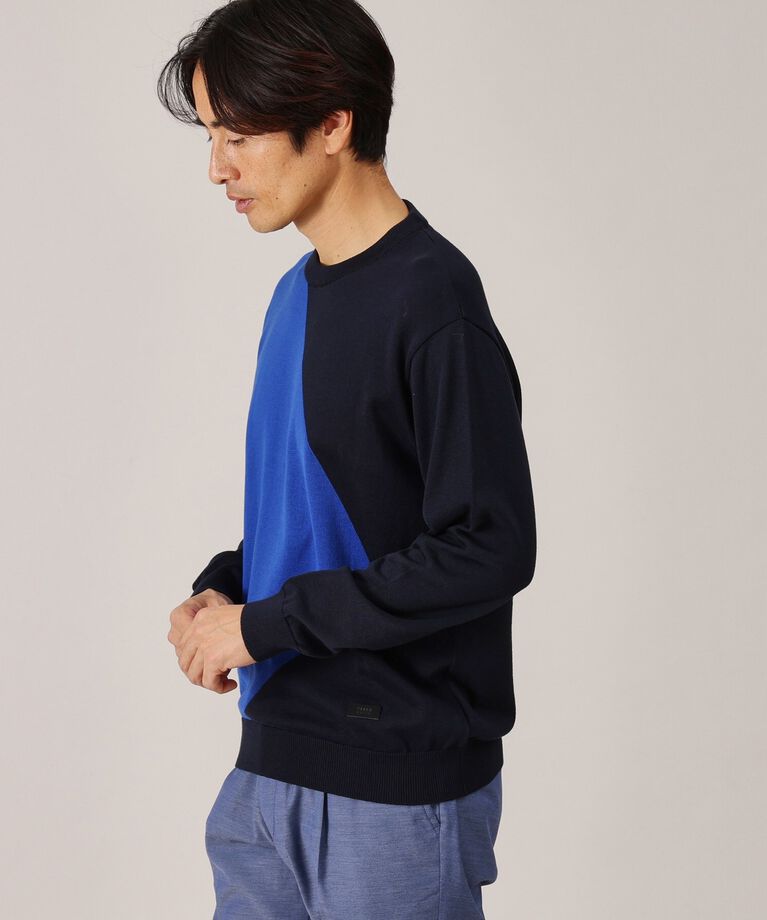 TAKEO KIKUCHI「【Made in JAPAN】スクエア インターシャ ニット」|ニット・セーター|