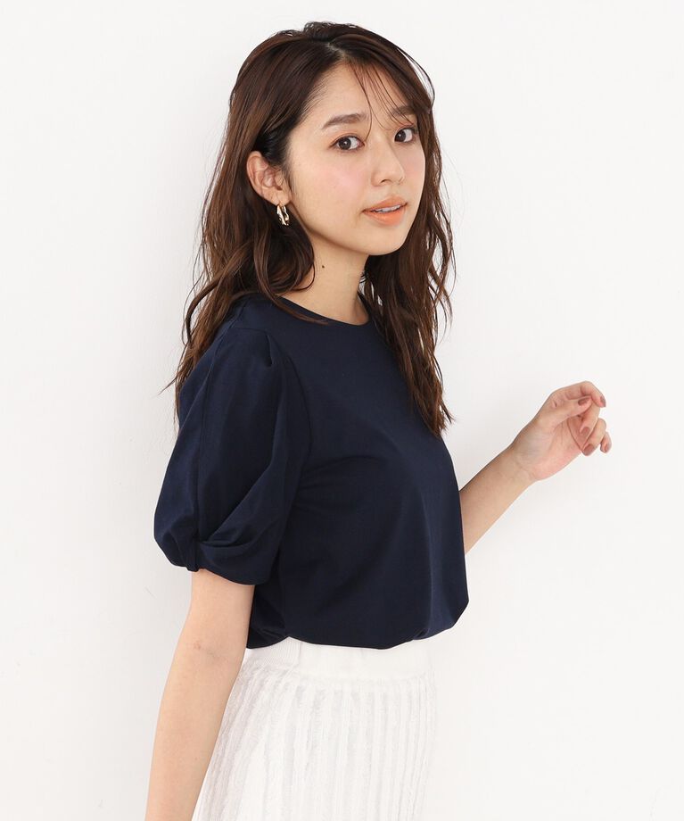 index「UV　ツイストスリーブカットソー【洗濯機洗い可/UVケア】」|Tシャツ・カットソー|ﾈｲﾋﾞｰ(094)