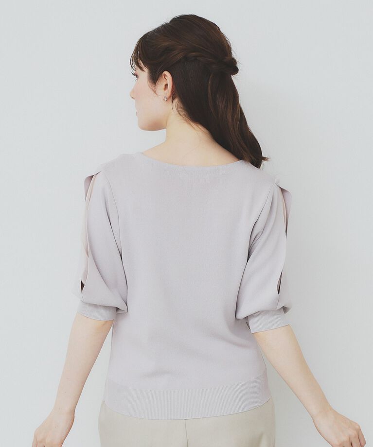 index「《6color/XS-LLsize》ドライタッチ デザインスリーブニット【洗濯機洗い可/接触冷感/抗」|ニット・セーター|