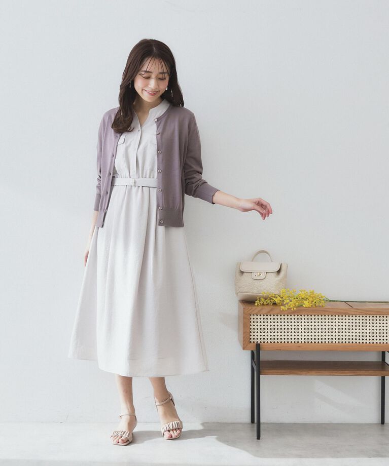 index「《6color/XS-LLsize》ダブルポケットスキッパーシャツワンピース【洗濯機洗い可/抗ピル/」|ワンピース|