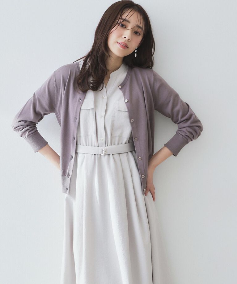 index「《6color/XS-LLsize》ダブルポケットスキッパーシャツワンピース【洗濯機洗い可/抗ピル/」|ワンピース|