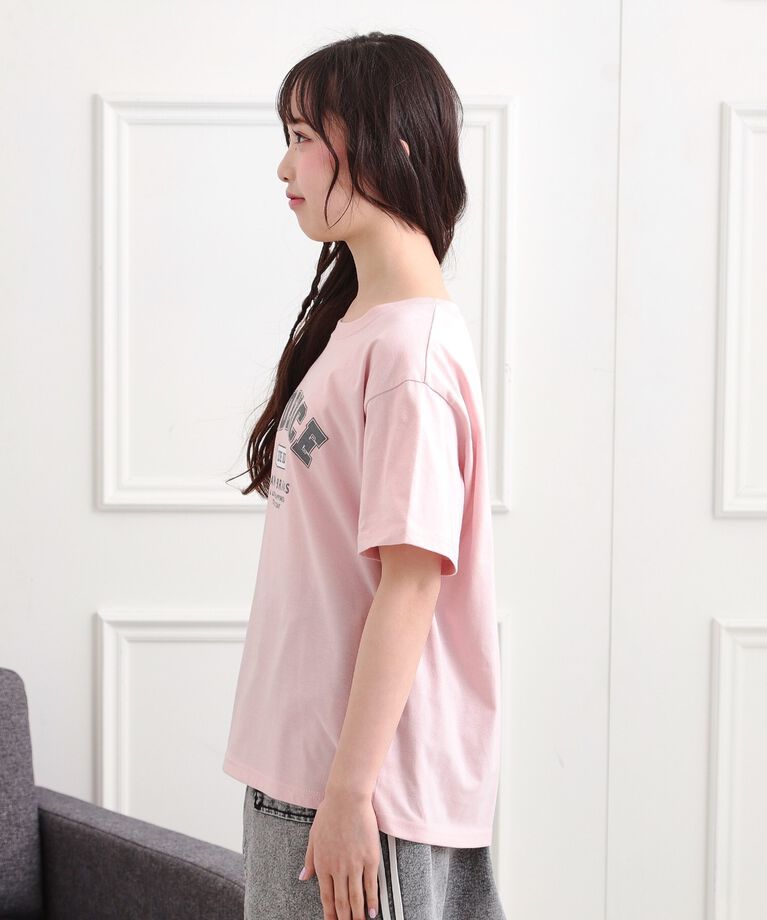 PINK-latte「カレッジプリントTシャツ」|Tシャツ・カットソー|