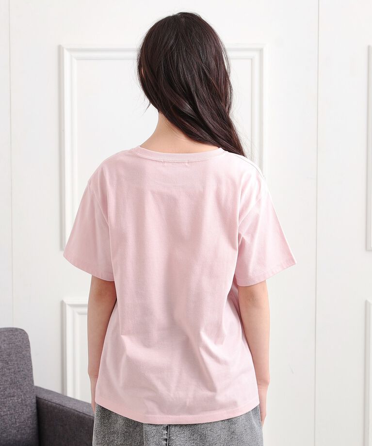 PINK-latte「カレッジプリントTシャツ」|Tシャツ・カットソー|