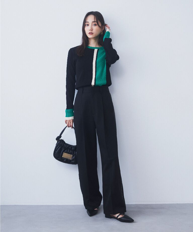 THE SHOP TK「ラインワイドパンツ」|その他|