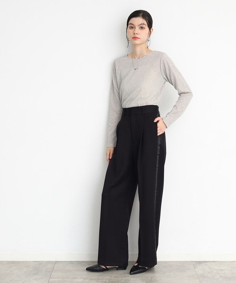 THE SHOP TK「ラインワイドパンツ」|その他|