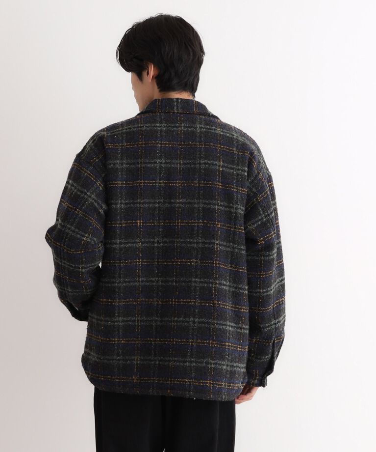 THE SHOP TK「チェック柄ツイードライクCPOジャケット」|ブルゾン・スタジャン|